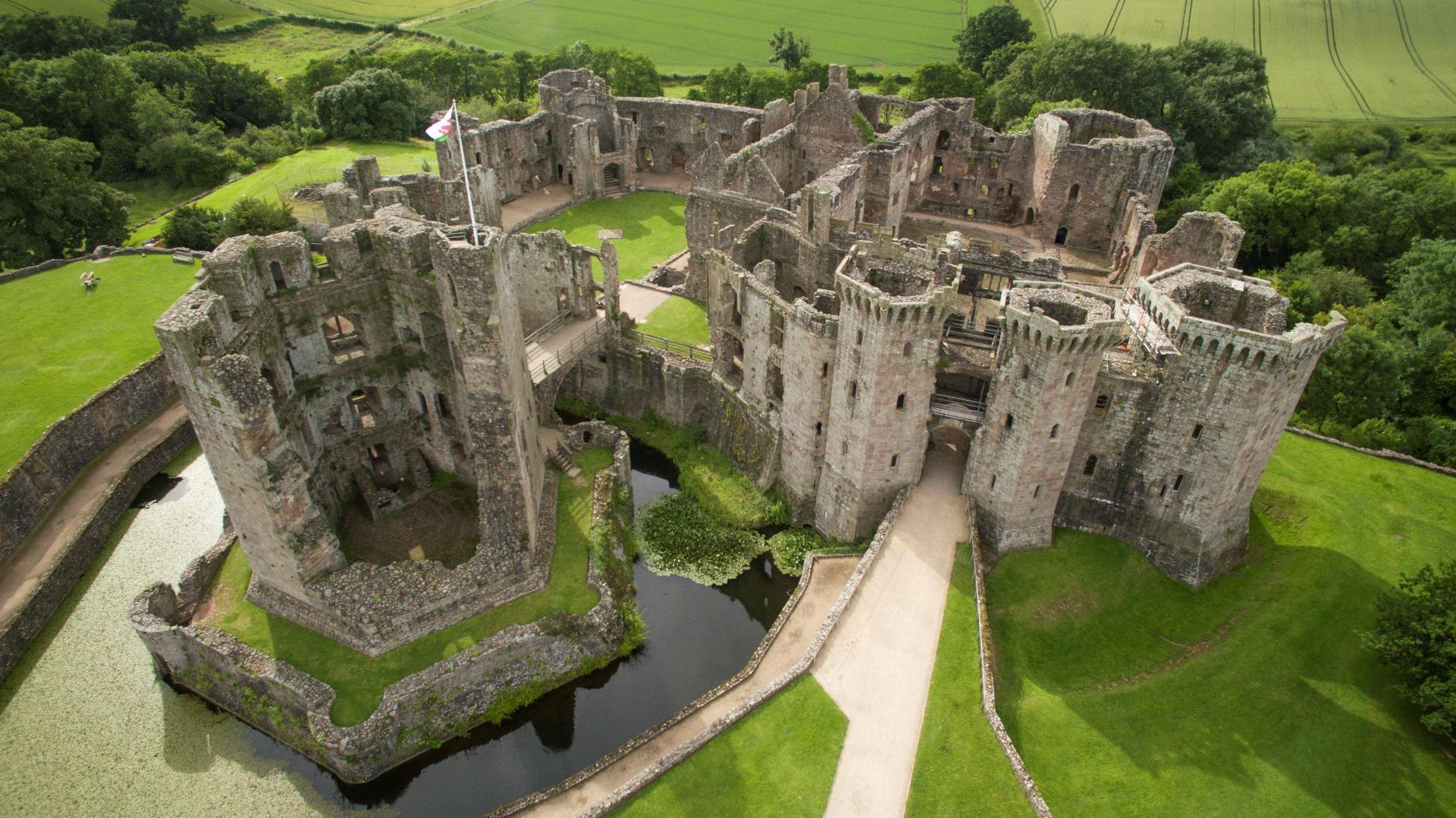 Raglan Castle in Monmouthshire