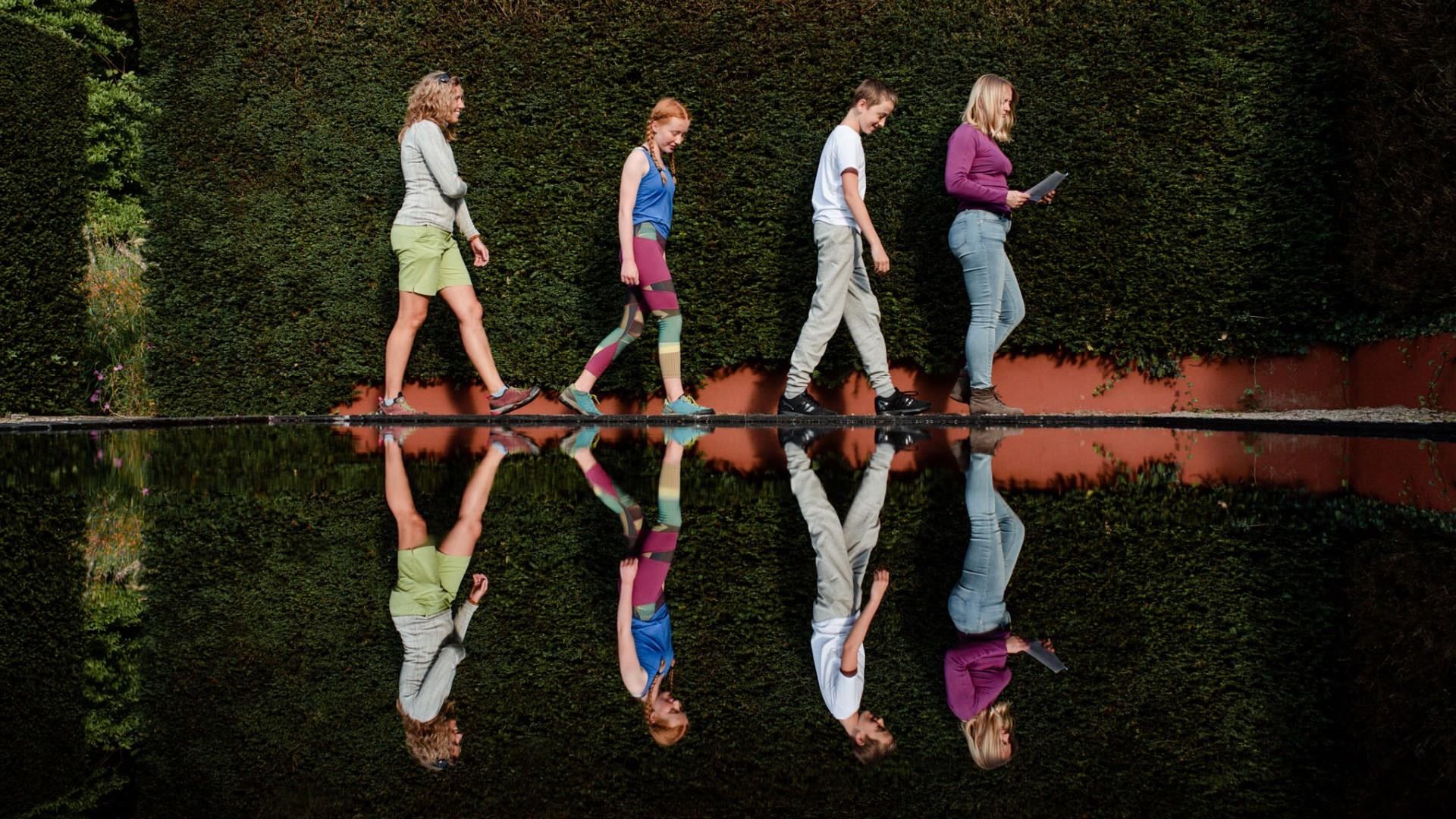 A group at Veddw garden