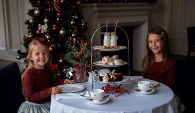 Children enjoying afternoon tea 