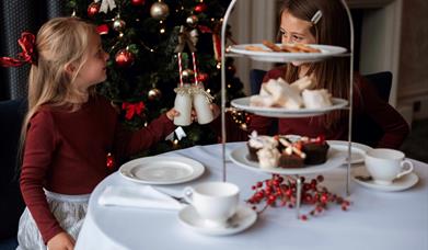 Children enjoying afternoon tea 