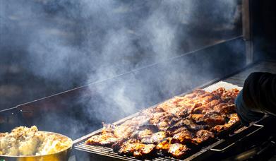 Creating atmosphere with fire and smoke at Mabon