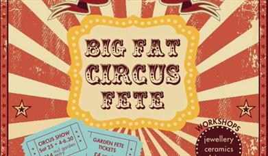 A WEEKEND OF CIRCUS FETE FUN & FESTIVITIES IN THE MAGICAL GROUNDS OF LLANVIHANGEL COURT
BIG FAT CIRCUS FETE
Circus Show
Sun 25 • 4:30–6:30
£14 entry i