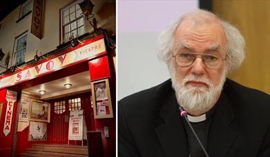  The Savoy Theatre outside and Rowan Williams
