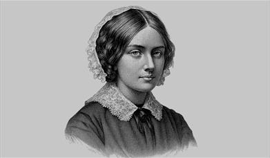 Florence Nightingale AI black and white sketch style 