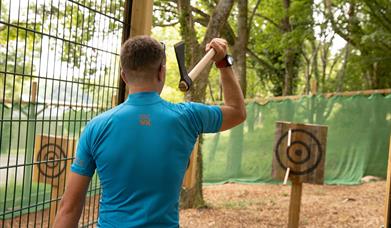 Axe Throwing at Llandegfedd Lake