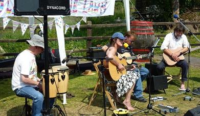 Folk on the lawn