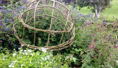 weave willow garden structures and plant supports at Humble by Nature Kate Humble's farm