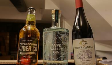 Locally produced cider, gin and wine (image Kacie Morgan)