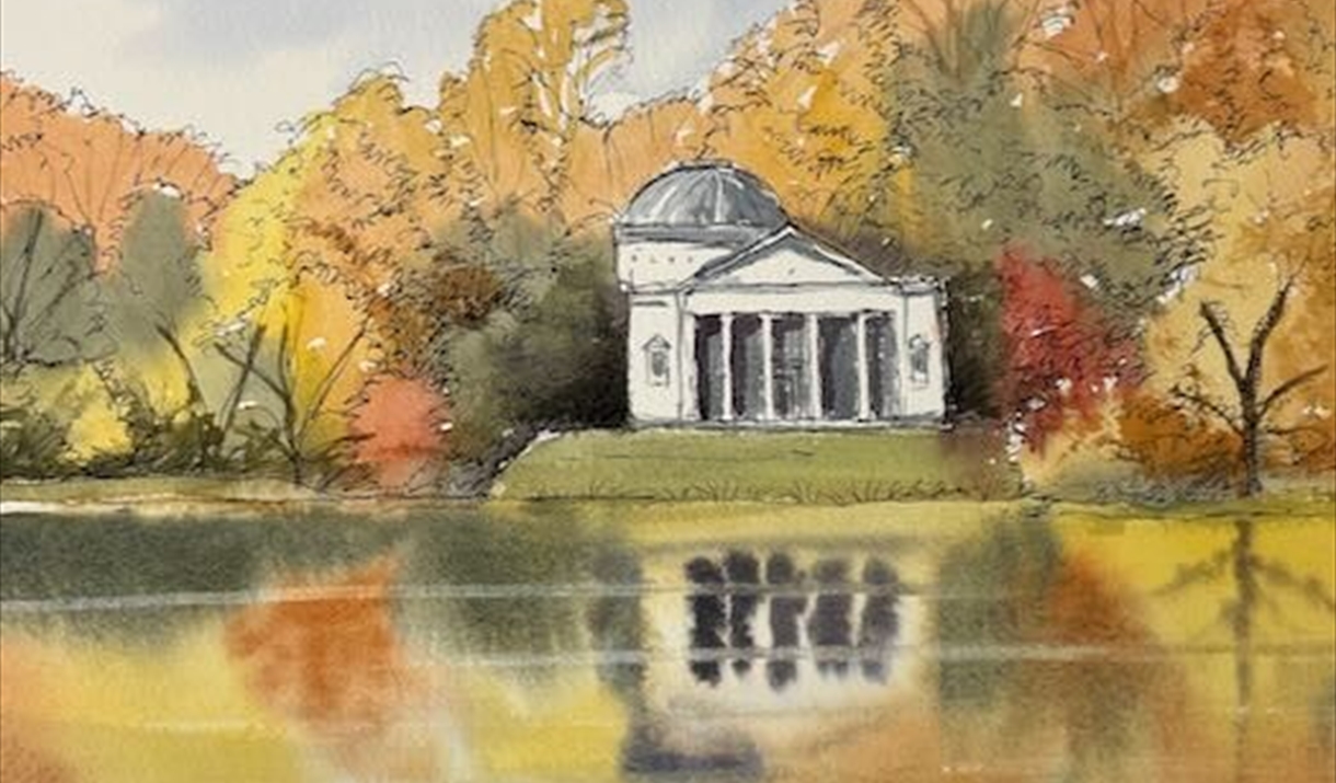 Autumn Landscape in watercolour
