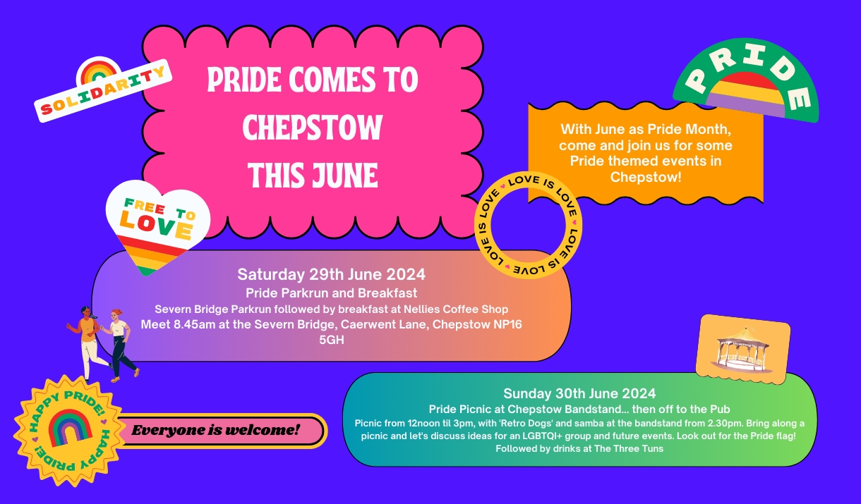 Chepstow Pride weekend poster