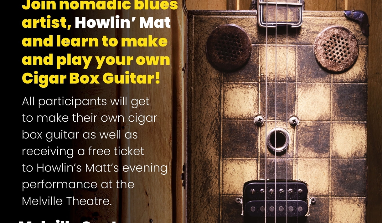 Workshop poster for a cigar box guitar