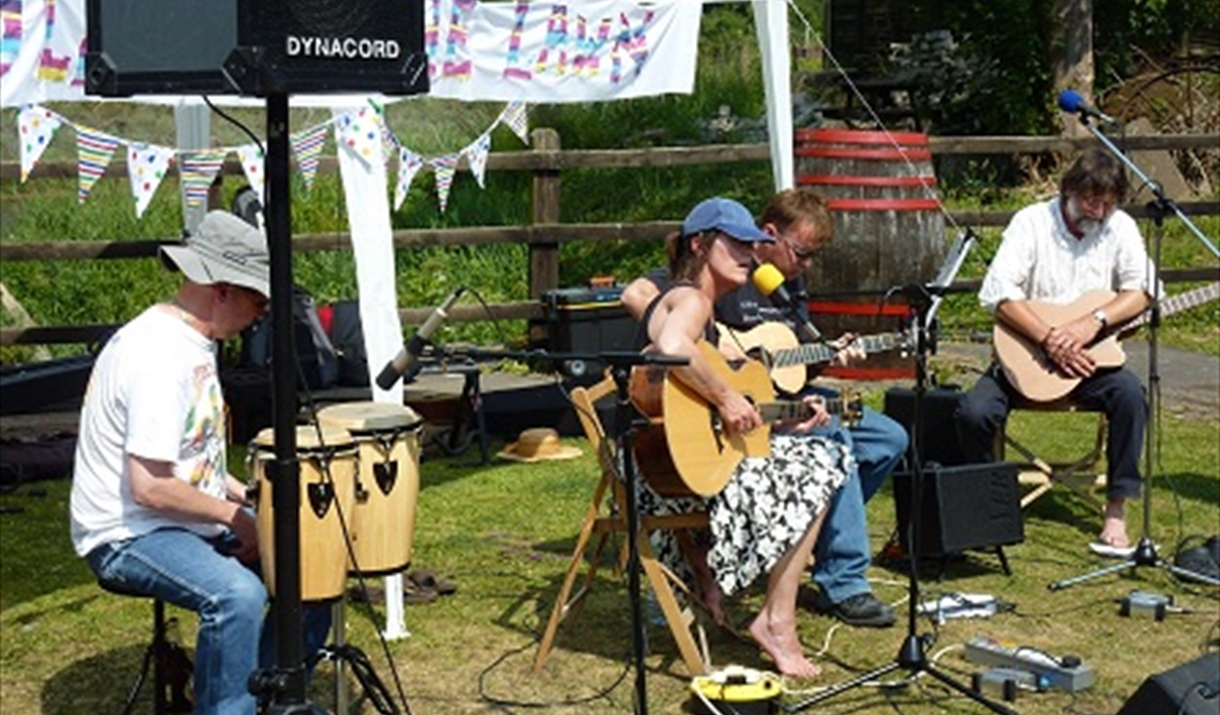 Folk on the lawn