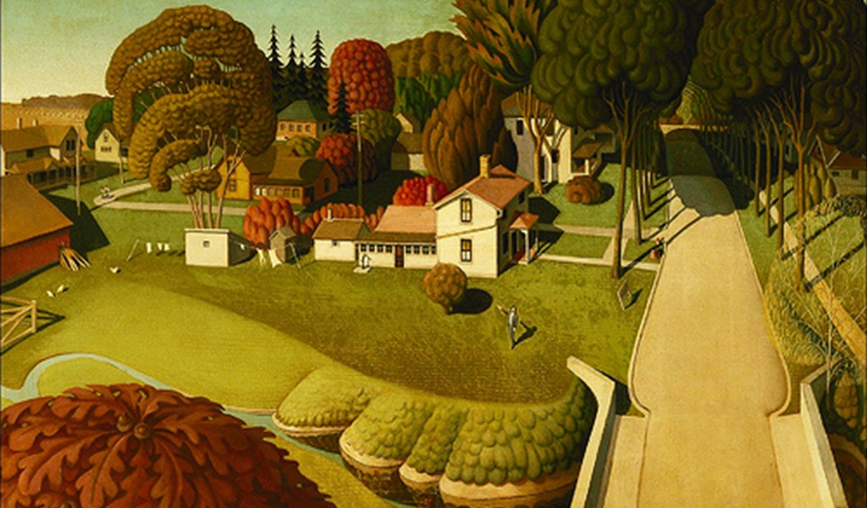 Grant Wood Birthplace of herbert hoover 1931