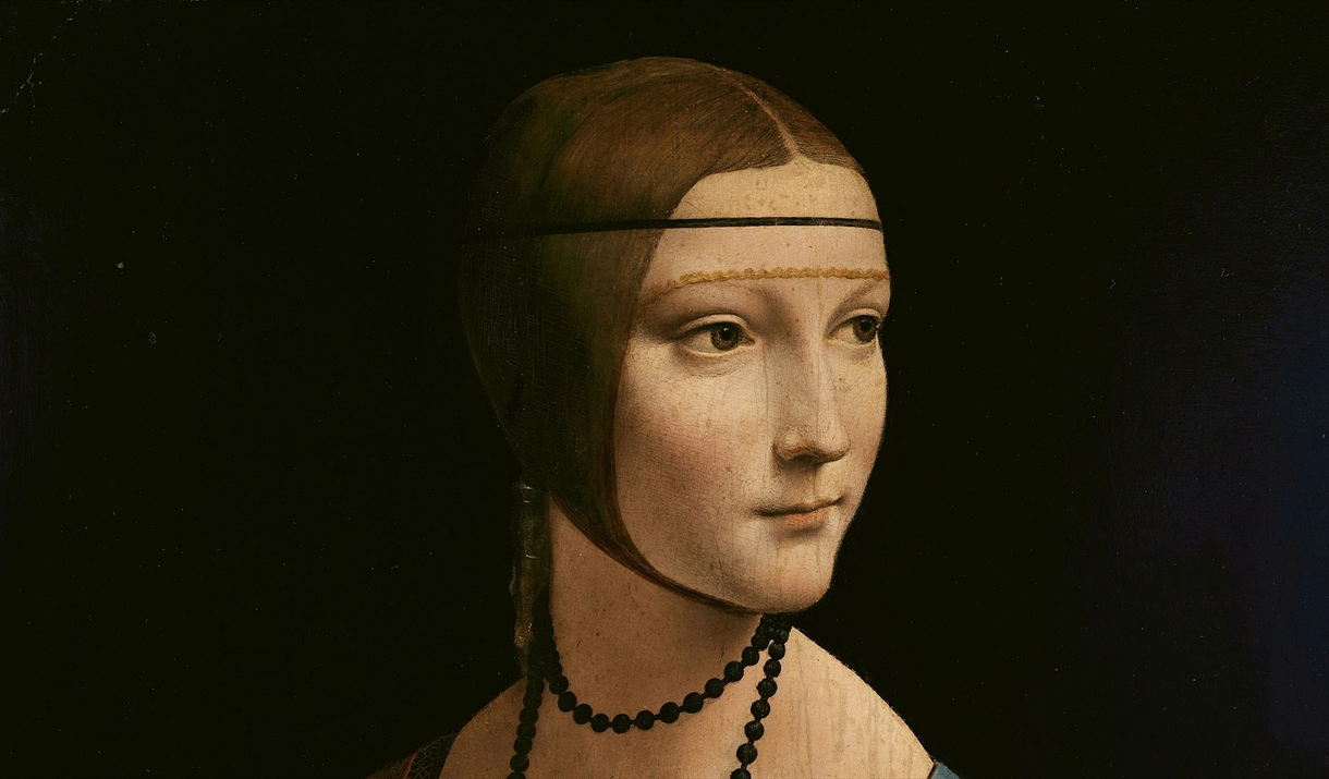 Leonardo, Lady with an ermine, 1489-90 crop