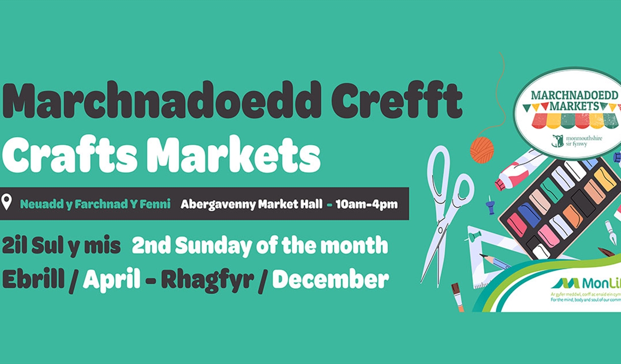 crafts market April - December 2nd sunday of the month 10 - 4pm abergavenny market hall monmouthshire
