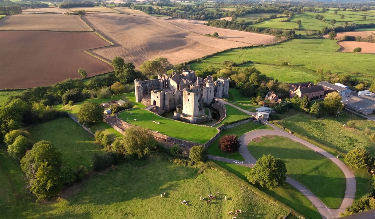 Raglan Castle from Virgin Balloons