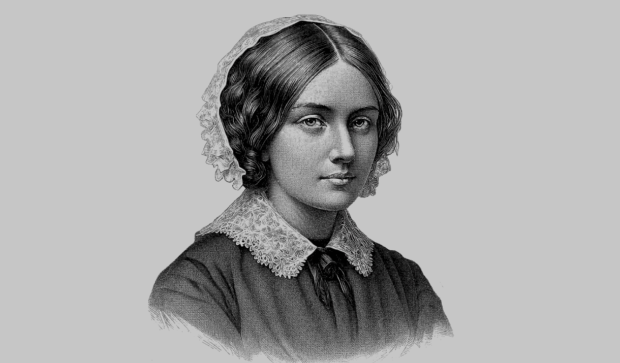 Florence Nightingale AI black and white sketch style