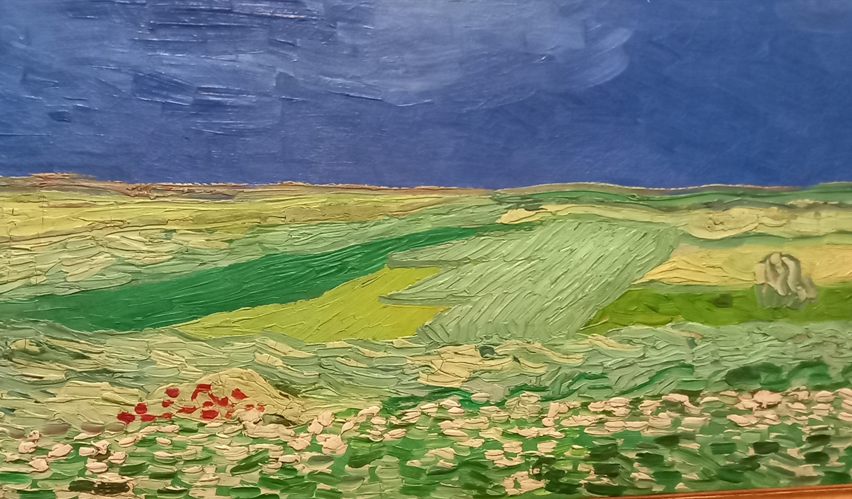 Van Gogh, Wheatfield under Thunderclouds, 1890, crop