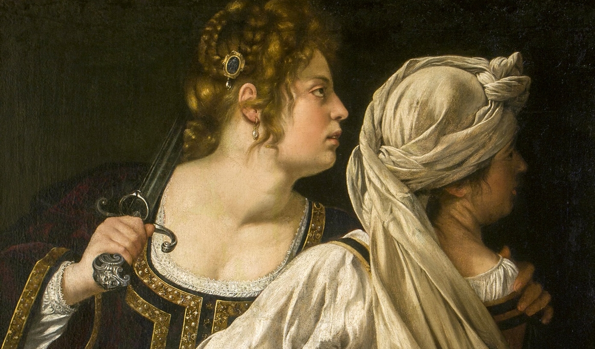 detail Gentileschi, Judith and her maidservant, c1614-20 (Pitti)