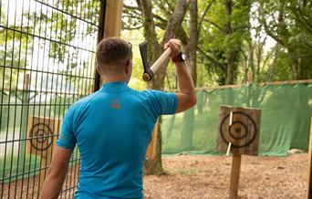 Axe Throwing at Llandegfedd Lake