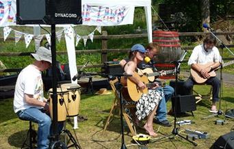 Folk on the lawn