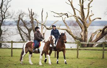 Horseriding Severn Estuary near Chepstow