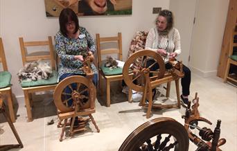 Learn to spin sheep wool at Humble by Nature Kate Humble's farm