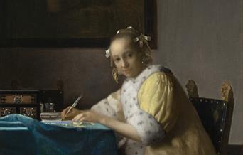 Johannes Vermeer, A Lady Writing, 1664-67, National Gallery of Art, Washington-medium
