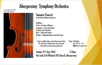 Abergavenny Symphony Summer Concert Poster