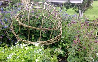 weave willow garden structures and plant supports at Humble by Nature Kate Humble's farm