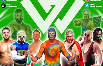 Poster for Welsh Wrestling with wrestlers