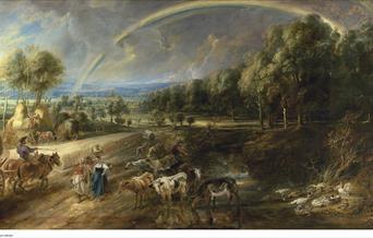 Rubens Landscape with a rainbow c1635