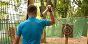 Axe Throwing at Llandegfedd Lake