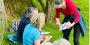 Women making art in the countryside