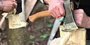 Axe carving the Spoon