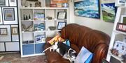 Craft Renaissance - The Makers Studio workshop space with comfy sofa and dog sleeping