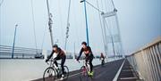 Cycling along the Severn Bridge
