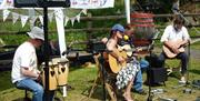 Folk on the lawn