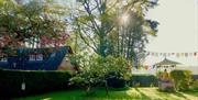 garden with buddha