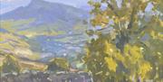 Louise Collis painting of Skirid mountain in Monmouthshire