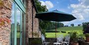 Mallards Barn rear patio - Monmouthshire Holidays