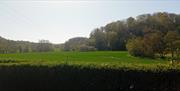 view from The Halfway Tal-y-coed looking out over landscape of monmouthshire rural fields