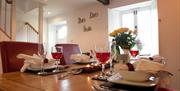 Tintern Abbey Cottage dining table laid