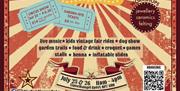 Garden Fete Tickets
£4 per day
Workshops

jewellery
ceramics
felting

Attractions
live music + rides vintage fair rides + dog show
garden trails + foo