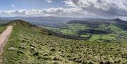 The Three Peaks Trial awards showing Skirrid Fawr walking route with mountains in background