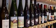 Branch and Vine bottles of wine and organic drinks.