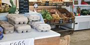 Raglan Farm shop with fresh local eggs and produce grown in monmouthshire