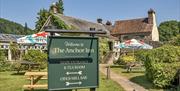 The Anchor Inn sign post in tintern