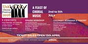 Usk Choral Festival 2026
A FEAST OF CHORAL MUSIC - 2nd to 5th July

9 CONCERTS
FEATURING 33 CHOIRS
A wide variety of choirs in every concert

Tickets