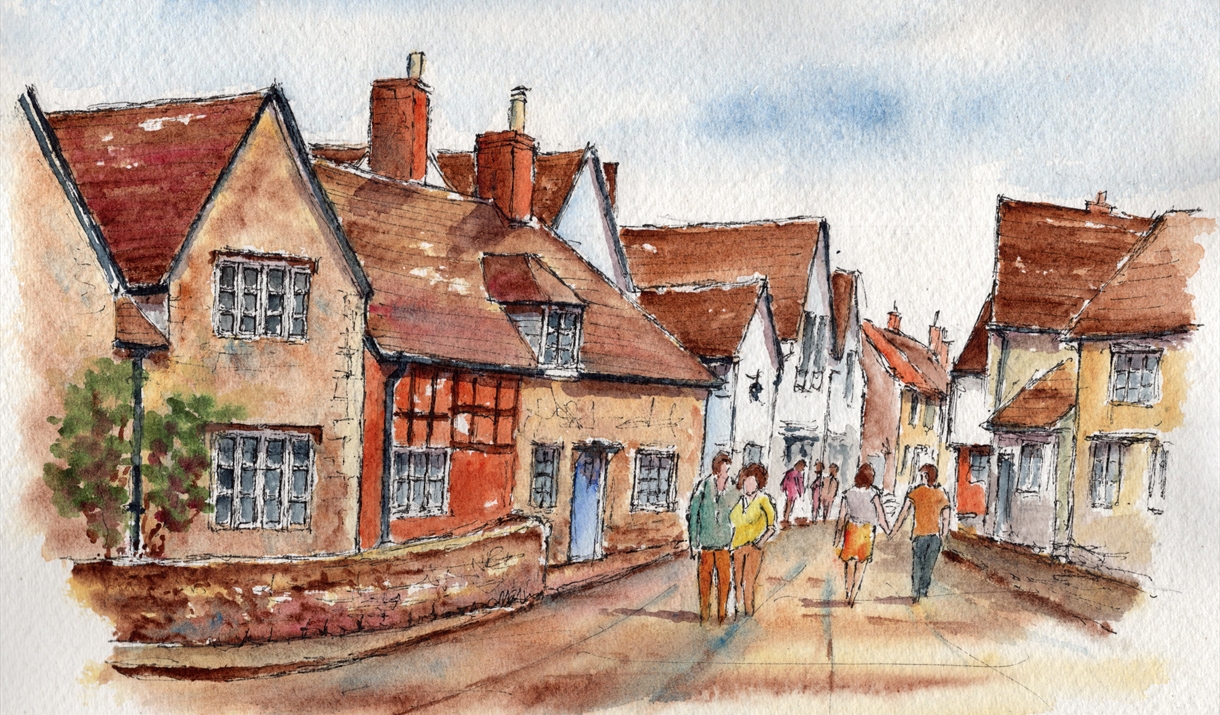 Village Scene Painting Village Scene Painting
